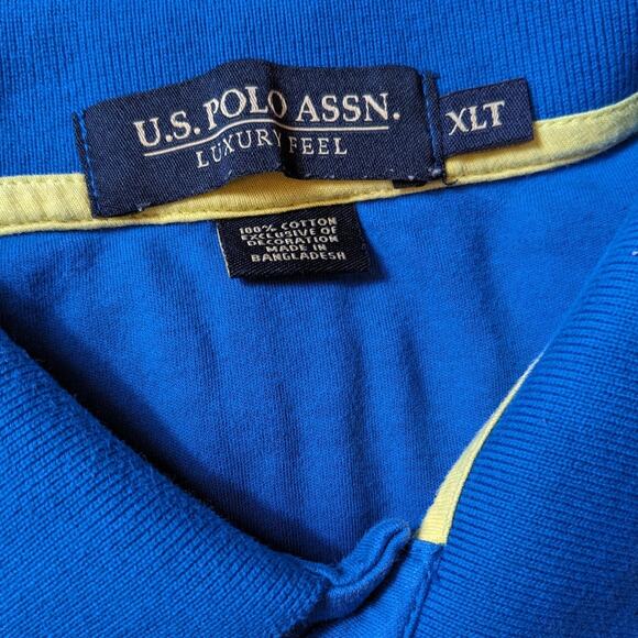 U.S. Polo Assn. Blue Polo Shirt Mens XLT Classic Fit Short Sleeve Luxury Feel - Picture 2 of 16